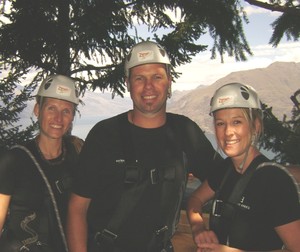 Exclusive Events team flying high &#8211; from left: Samantha Stirling, Liam Taylor and Caroline Popple.